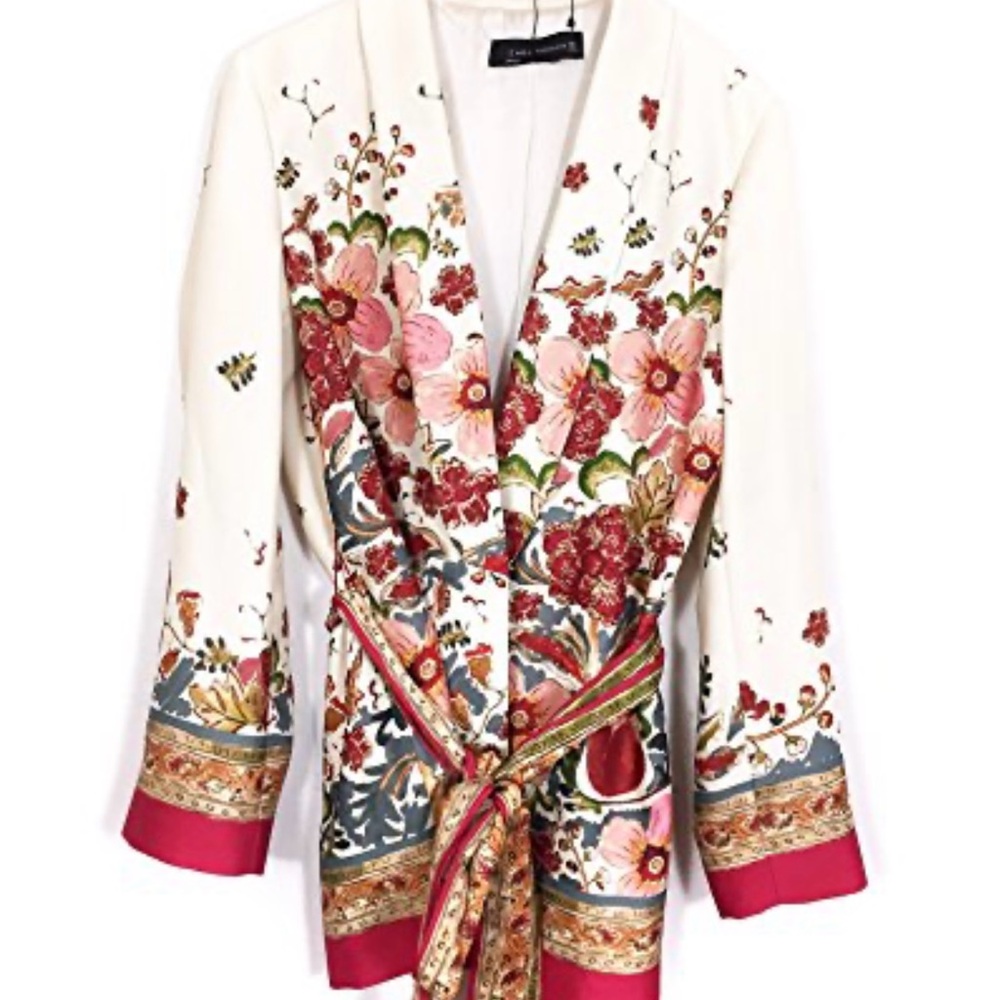 RARE Zara Blazer with Floral Accents
